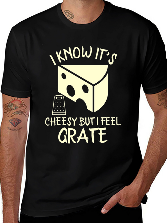 Funny Cheese Graphic Tee - I Know Its Cheesy T-Shirt