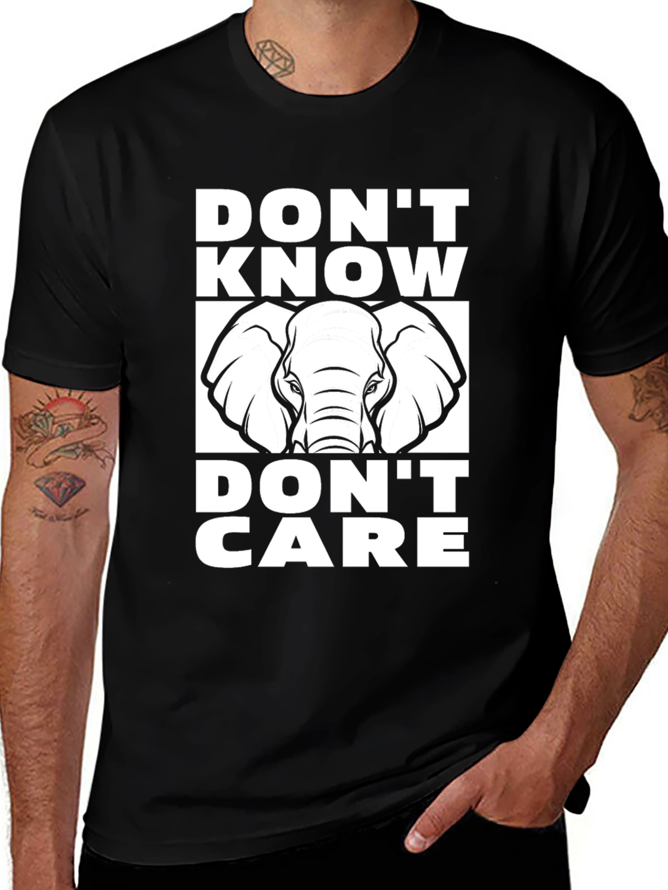 Dont Know Dont Care Elephant T-Shirt