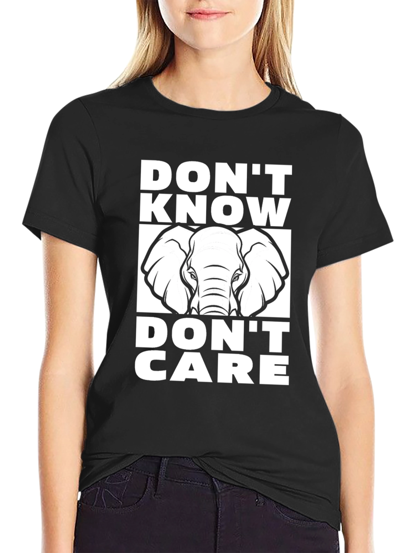 Dont Know Dont Care Elephant T-Shirt