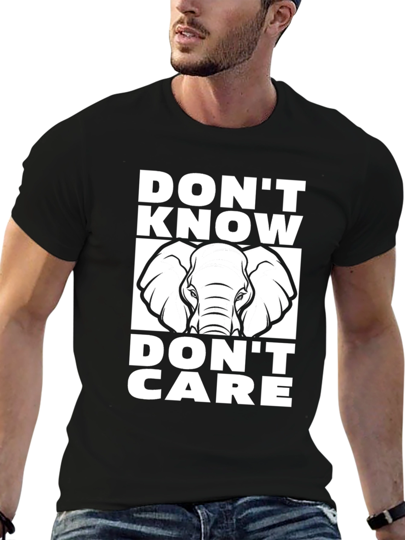 Dont Know Dont Care Elephant T-Shirt