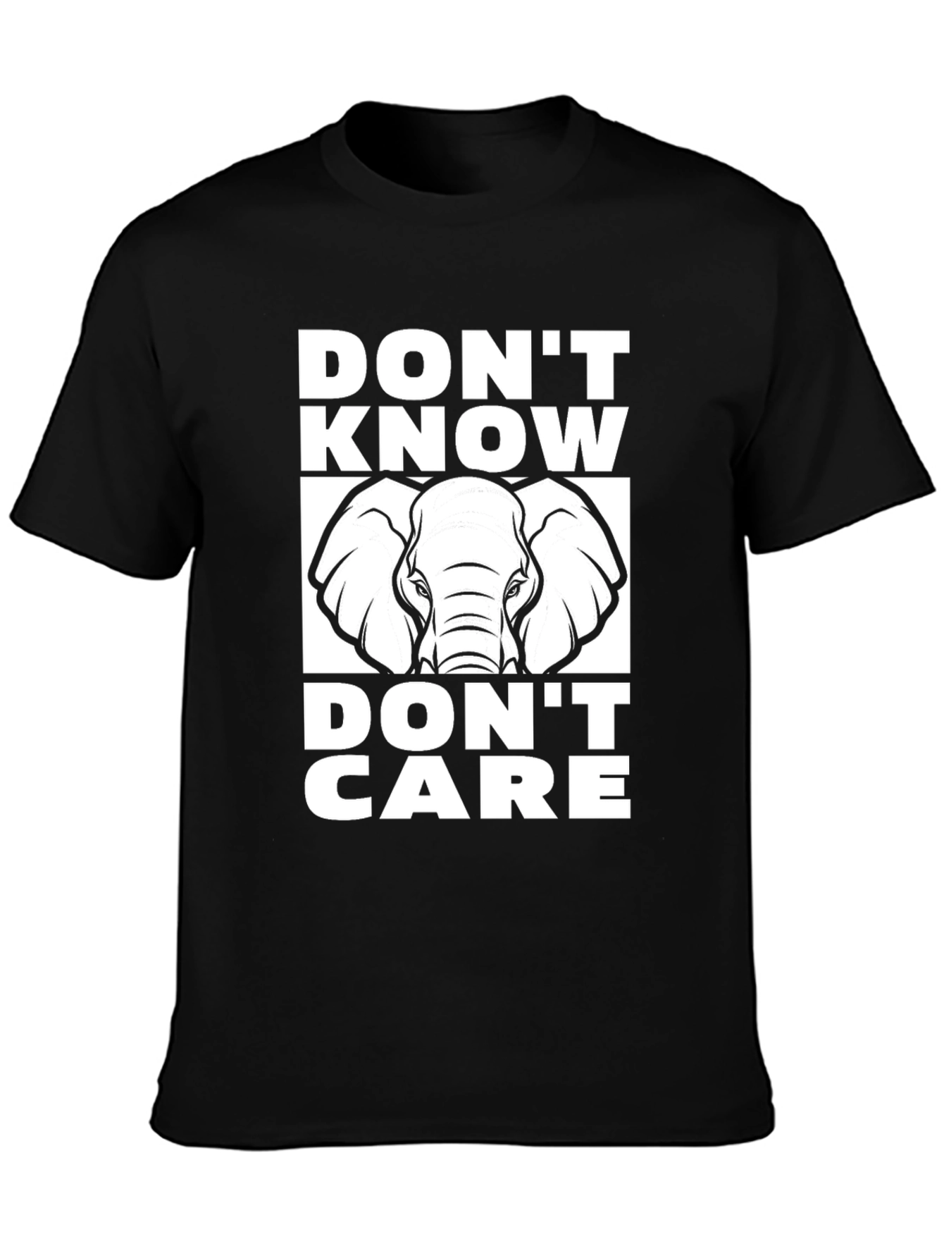 Dont Know Dont Care Elephant T-Shirt