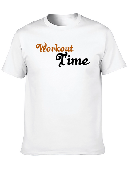 Workout Time Graphic Tee - Black Fitness Shirt