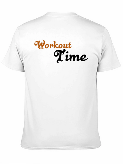 Workout Time Graphic Tee - Black Fitness Shirt