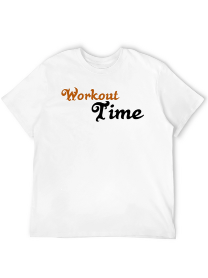 Workout Time Graphic Tee - Black Fitness Shirt