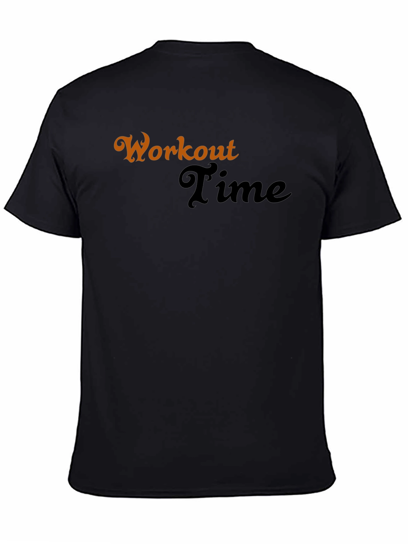 Workout Time Graphic Tee - Black Fitness Shirt