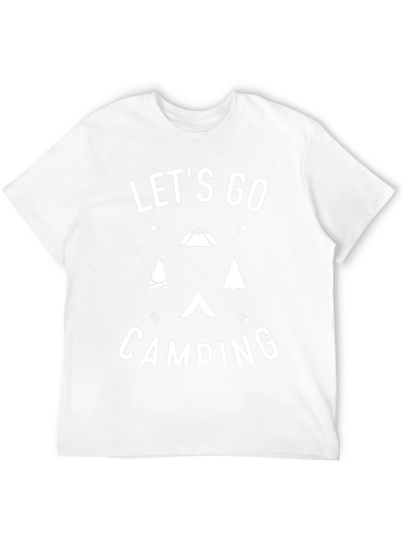 Lets Go Camping Graphic Tee - Black Cotton Shirt