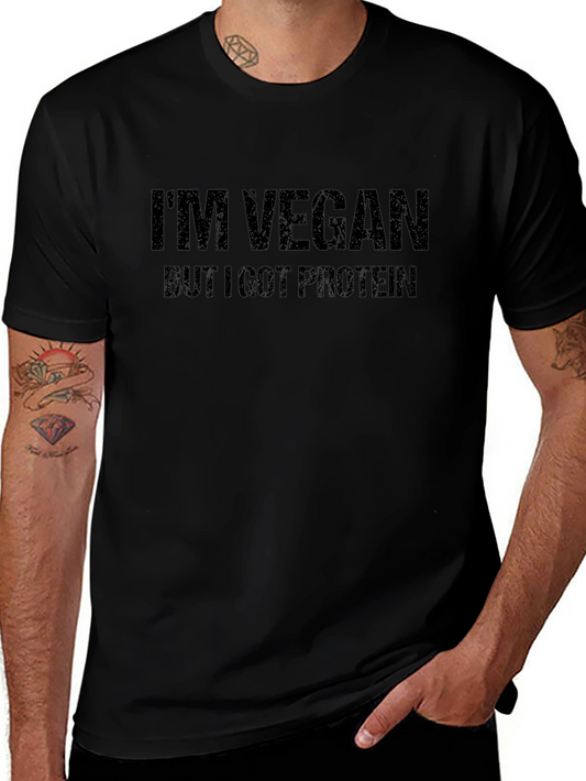 Vegan Protein Graphic Tee - Black