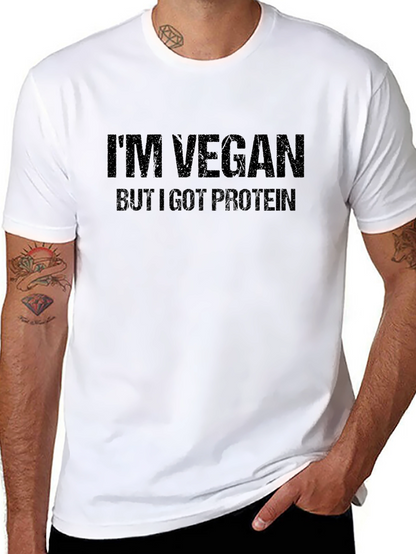 Vegan Protein Graphic Tee - Black