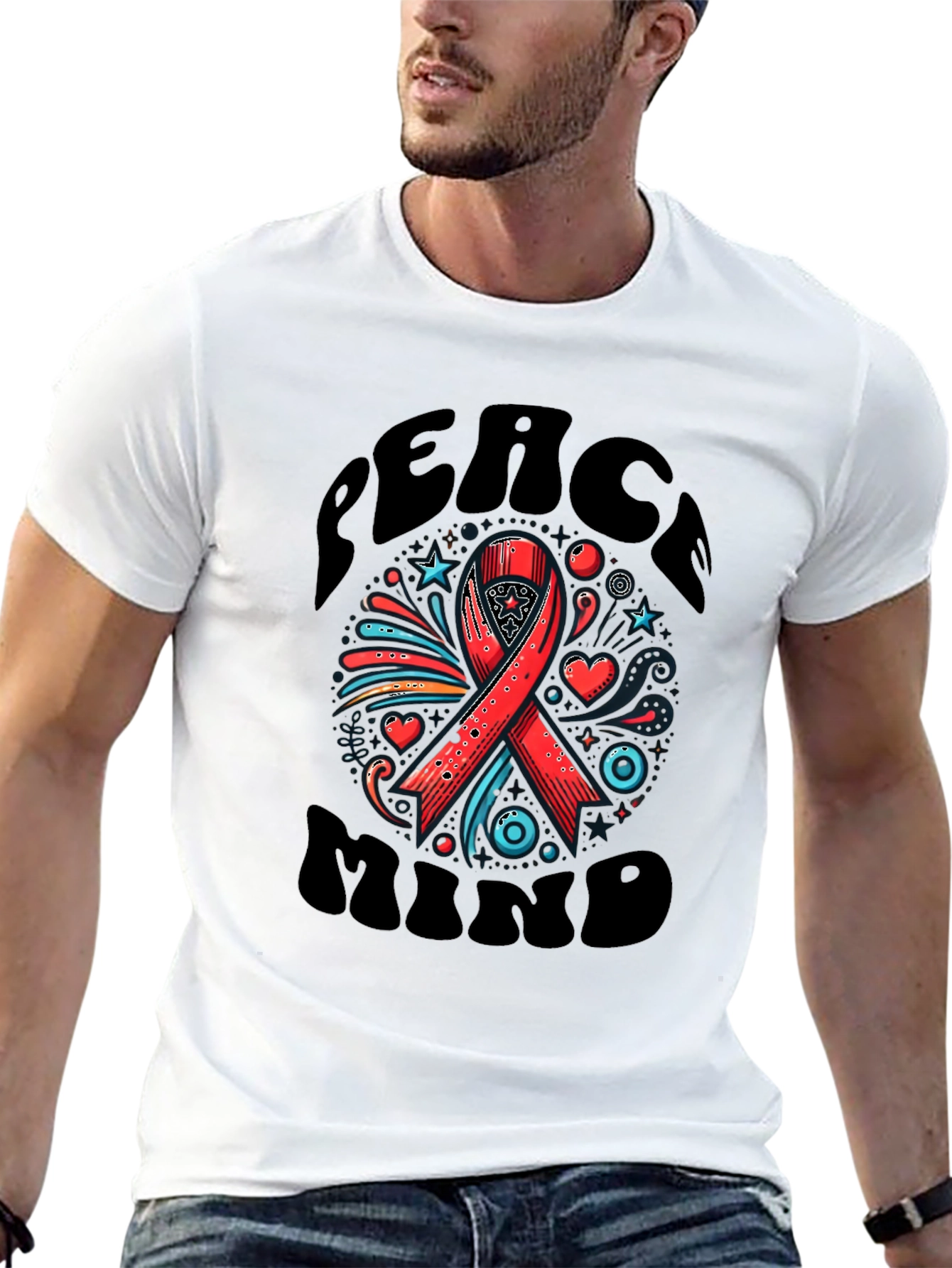 Peace Mind Ribbon Graphic Tee