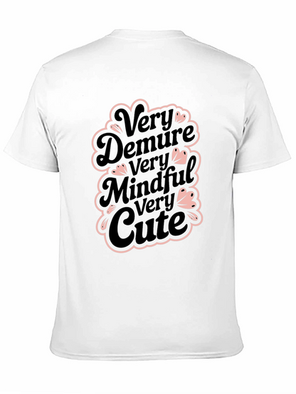 Very Demure Mindful Cute Black T-Shirt