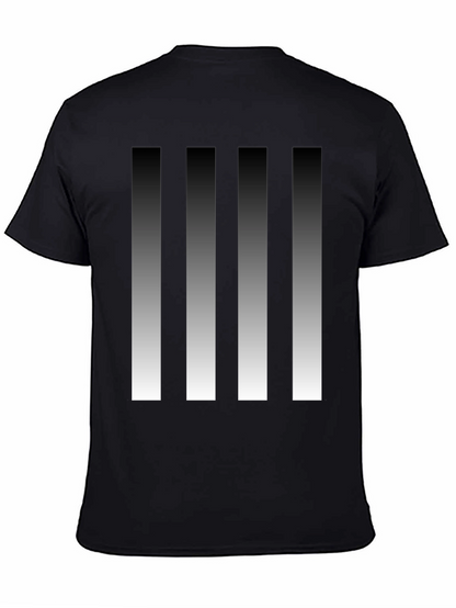 Modern Gradient Stripes Graphic Tee