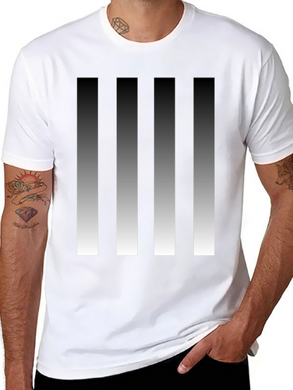 Modern Gradient Stripes Graphic Tee