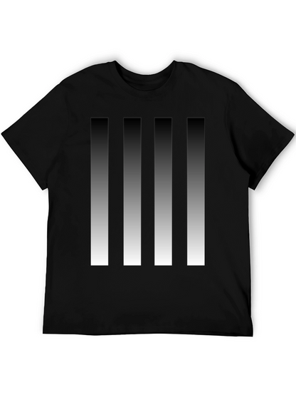 Modern Gradient Stripes Graphic Tee
