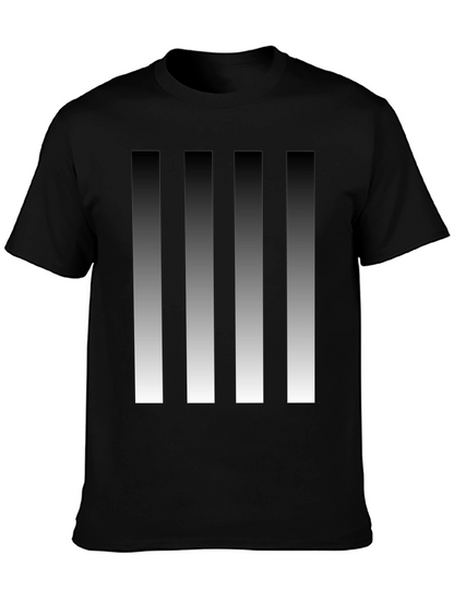 Modern Gradient Stripes Graphic Tee