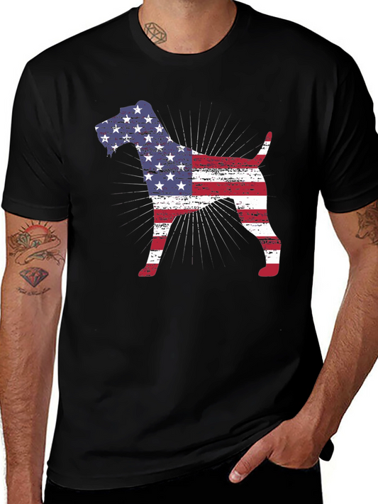 American Flag Dog T-Shirt