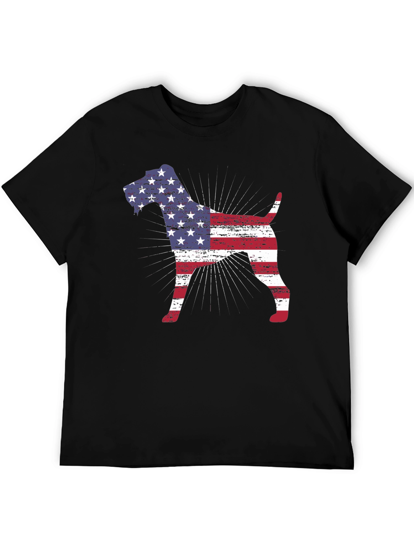 American Flag Dog T-Shirt