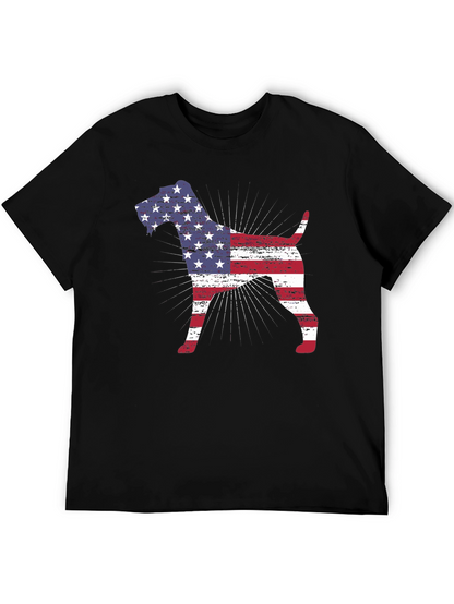 American Flag Dog T-Shirt