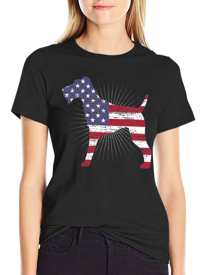 American Flag Dog T-Shirt