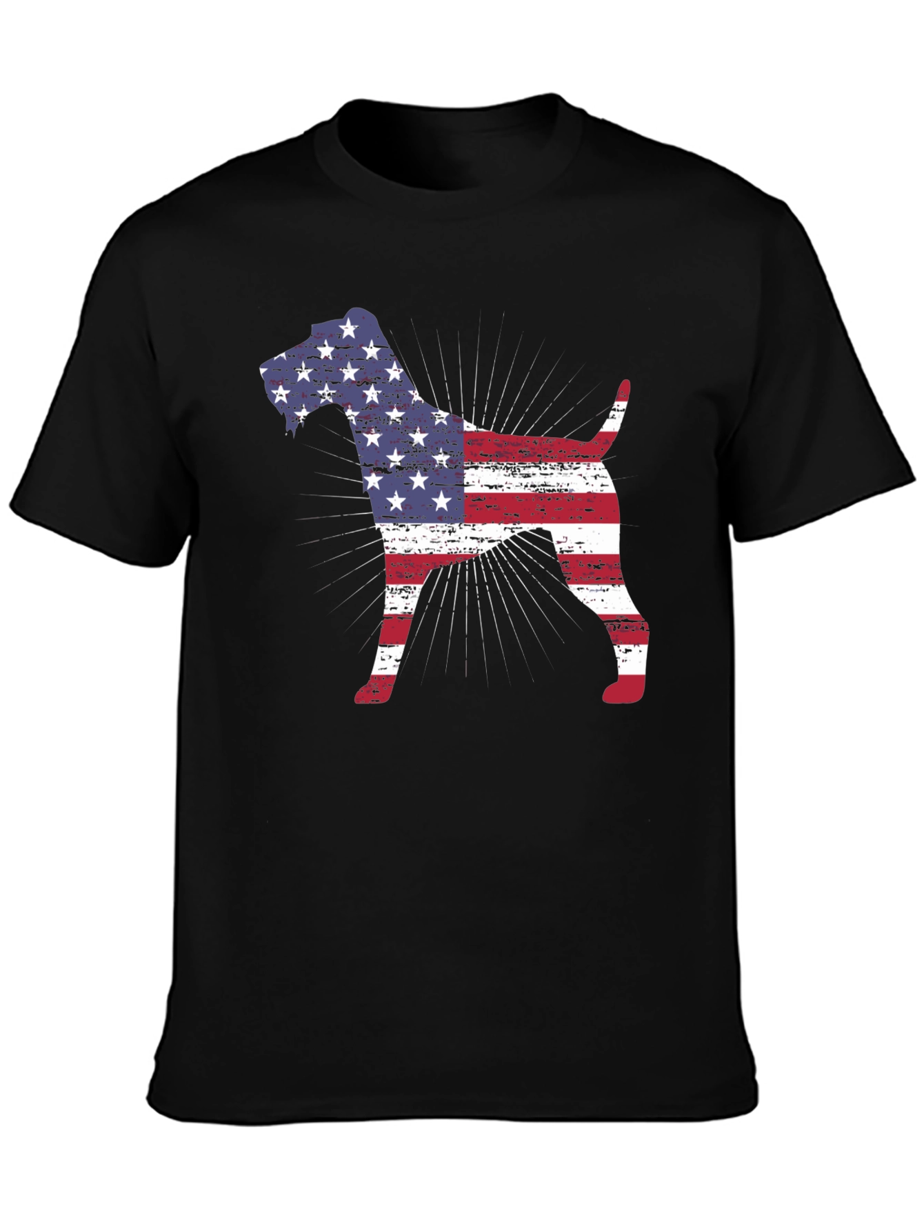 American Flag Dog T-Shirt