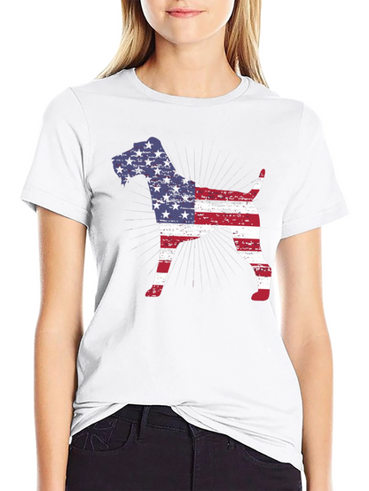 American Flag Dog T-Shirt