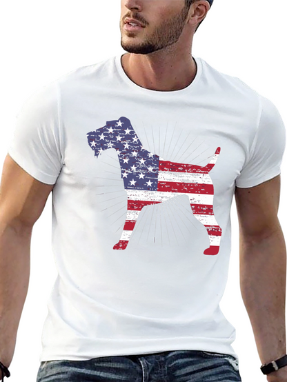 American Flag Dog T-Shirt
