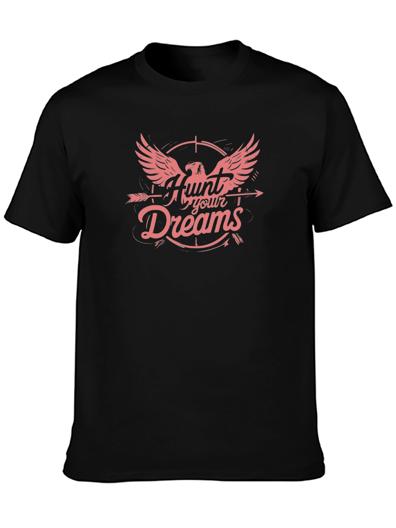Hunt Your Dreams Graphic T-Shirt - Black Cotton Tee