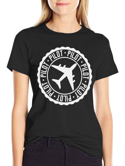 Pilot Plane Graphic T-Shirt - Aviation Enthusiast Tee