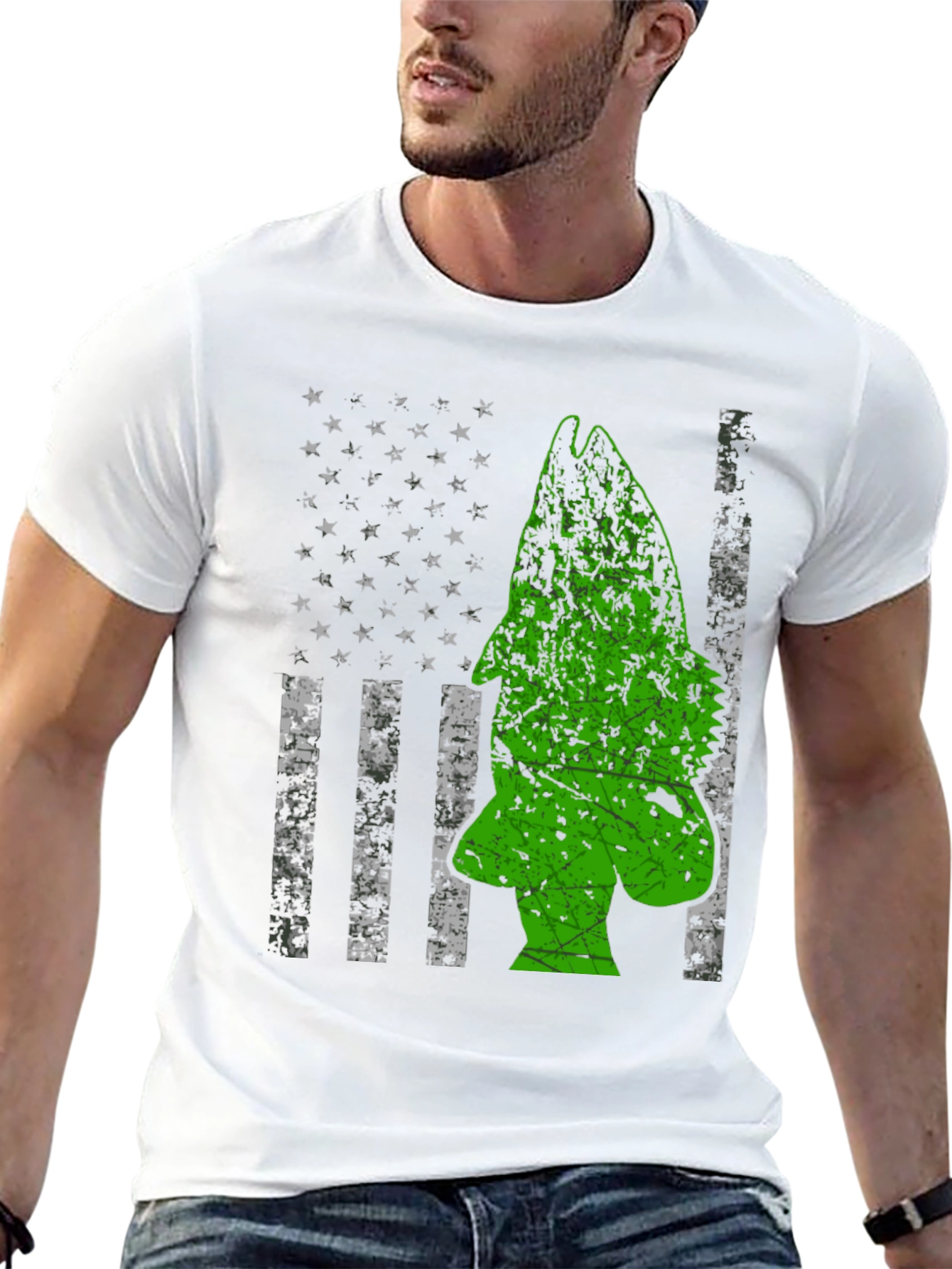 American Flag Bass Fishing Graphic Tee