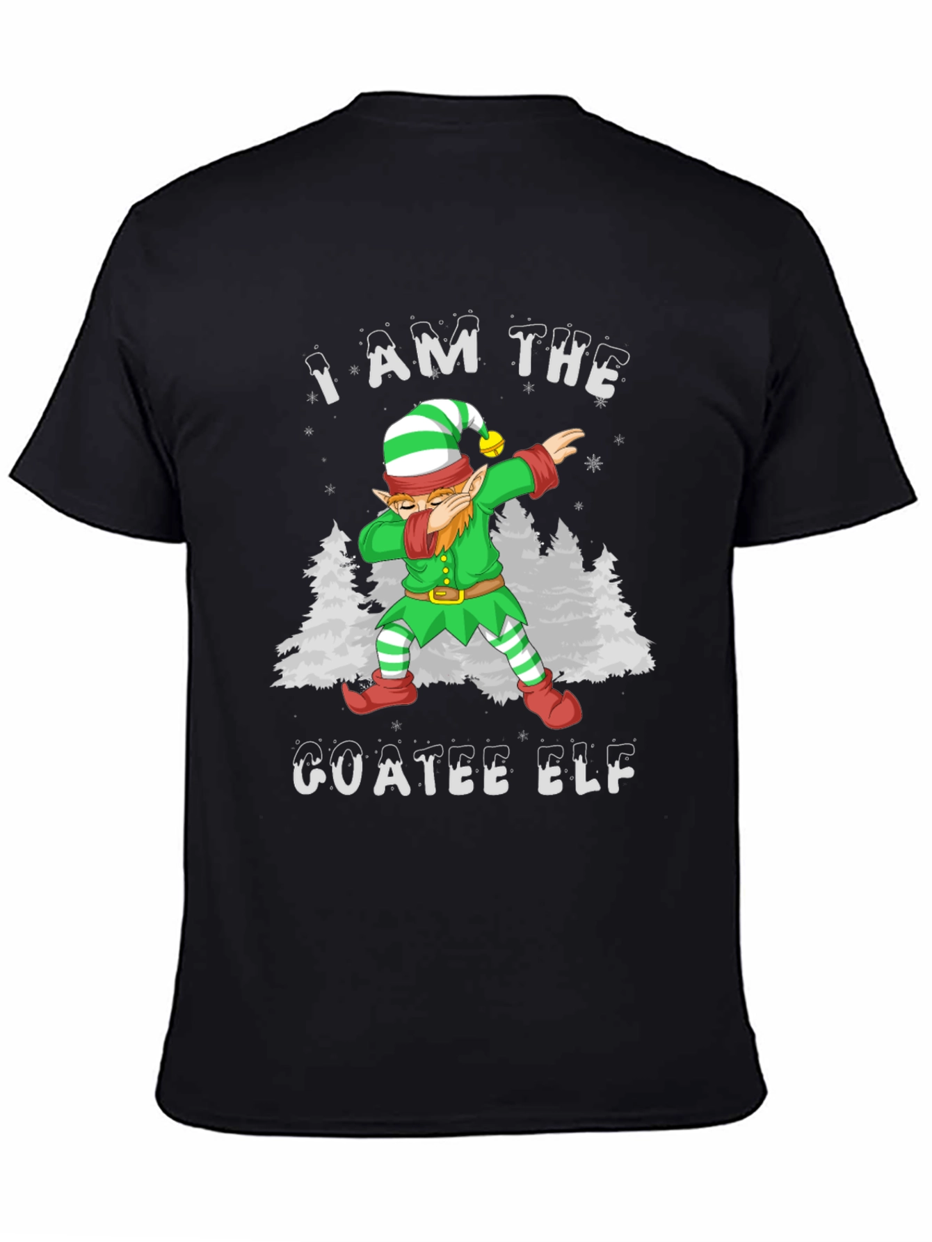 I Am The Goatee Elf Dab T-Shirt Christmas Holiday