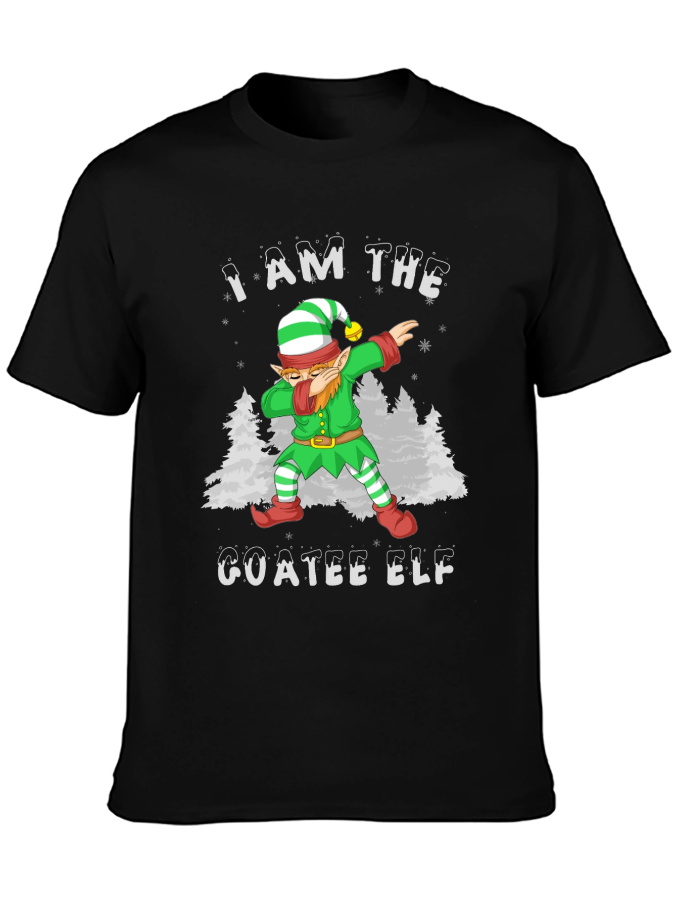 I Am The Goatee Elf Dab T-Shirt Christmas Holiday