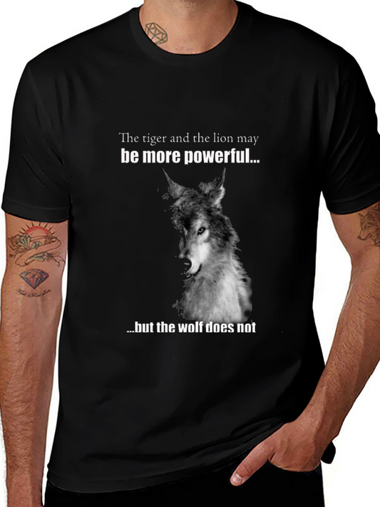 Wolf Graphic Print T-Shirt - Powerful Design