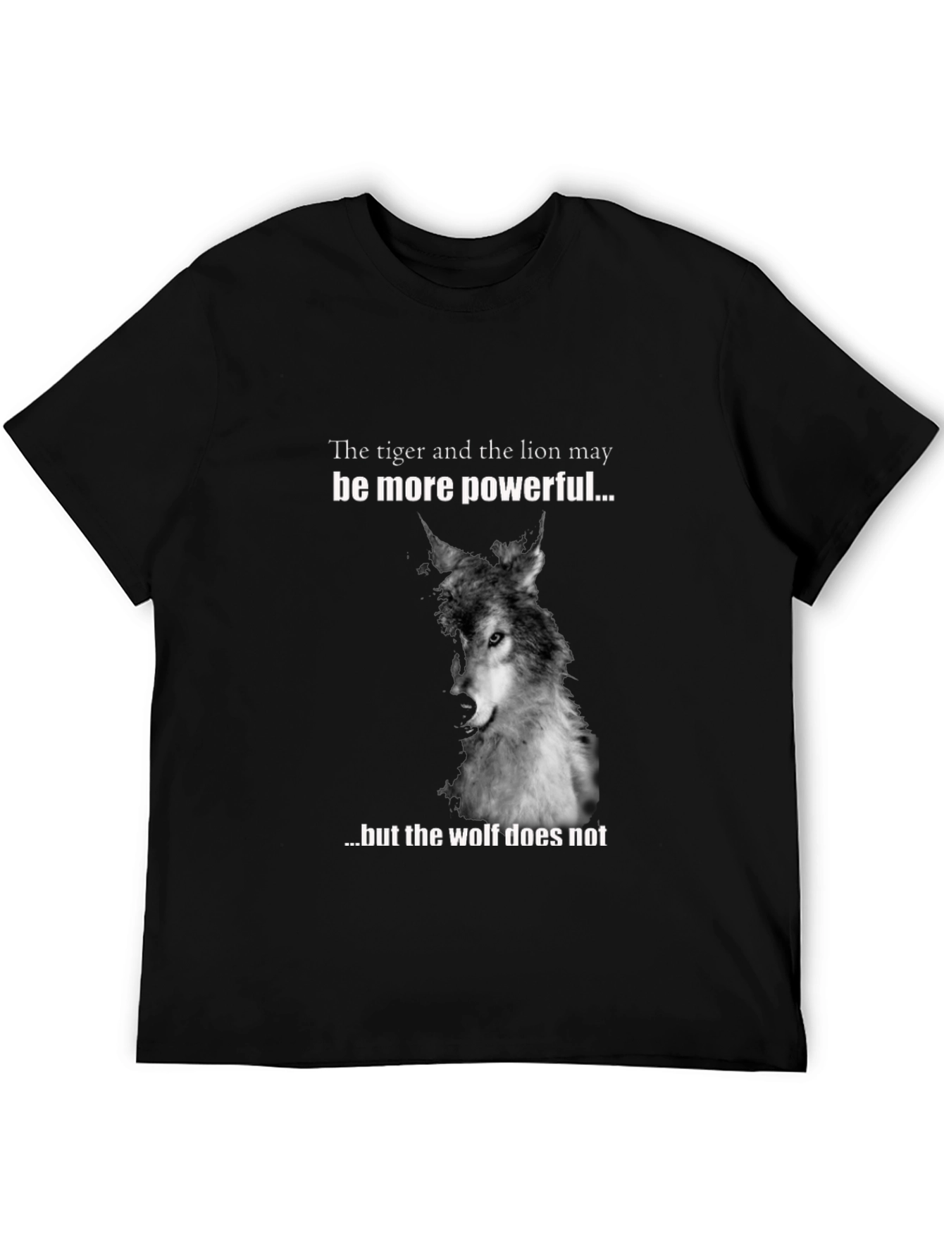 Wolf Graphic Print T-Shirt - Powerful Design