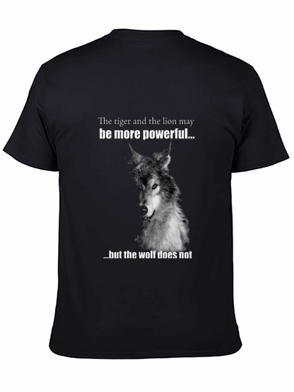 Wolf Graphic Print T-Shirt - Powerful Design