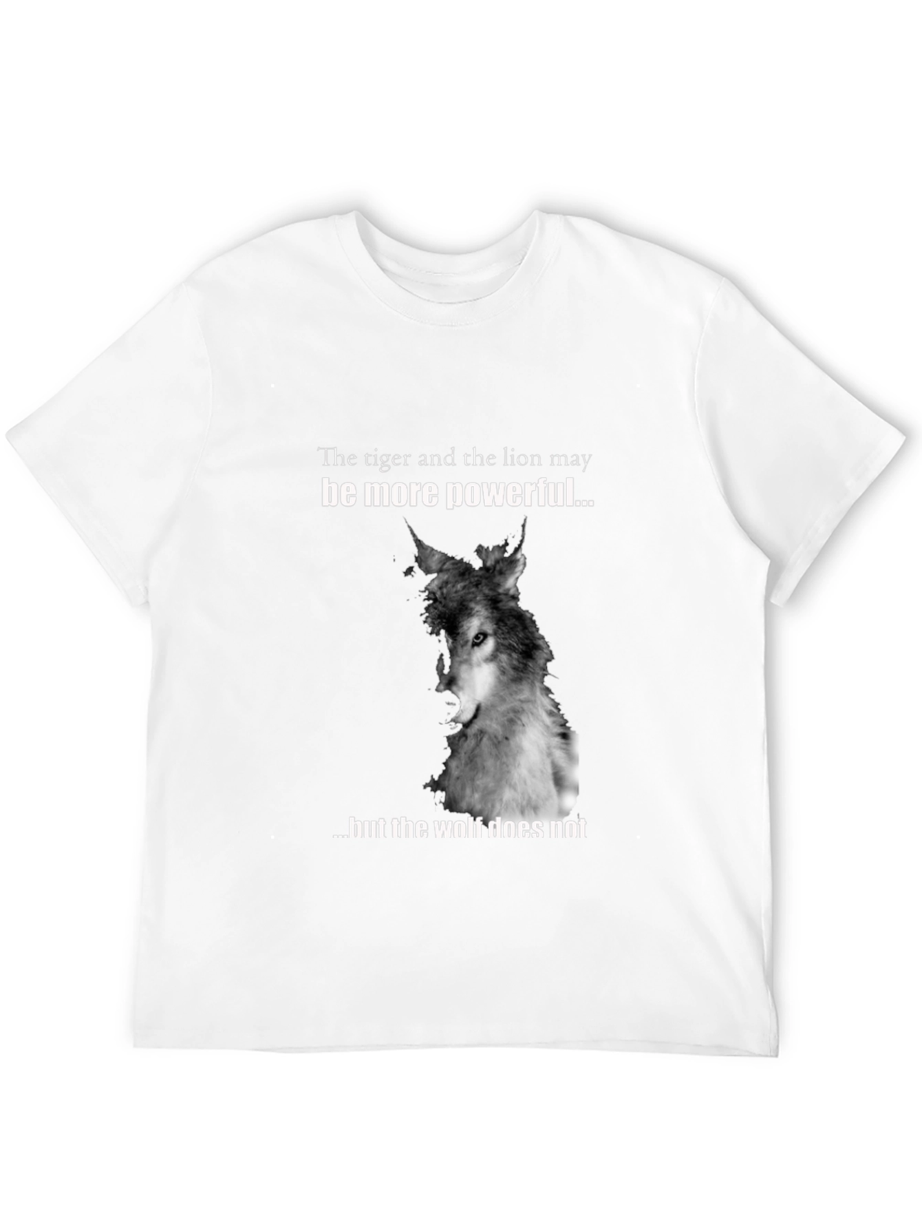 Wolf Graphic Print T-Shirt - Powerful Design