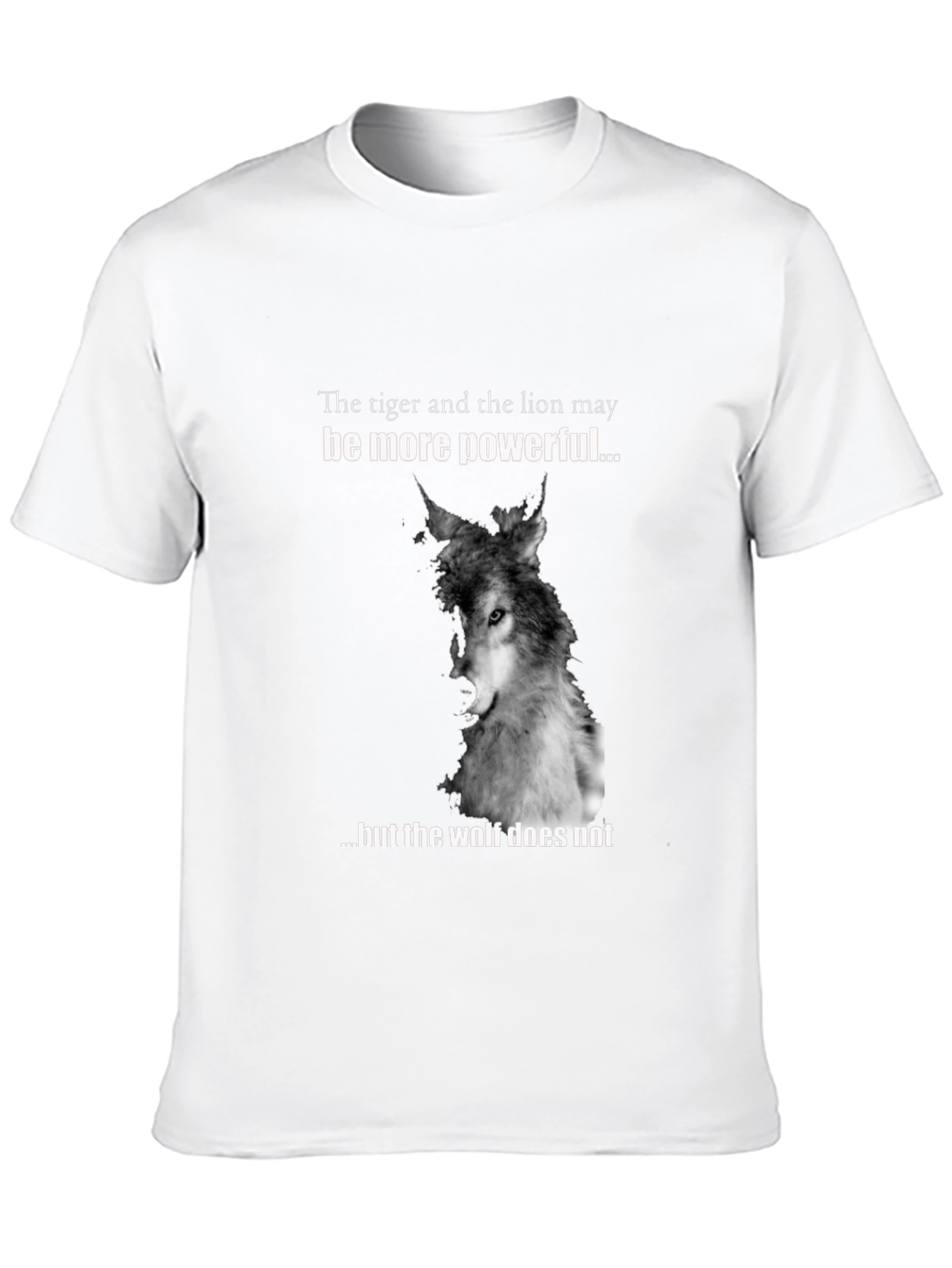 Wolf Graphic Print T-Shirt - Powerful Design