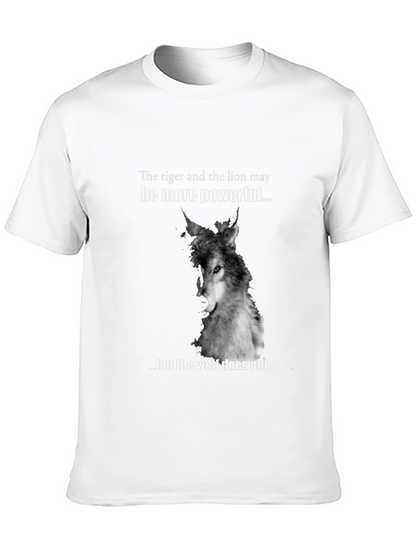 Wolf Graphic Print T-Shirt - Powerful Design