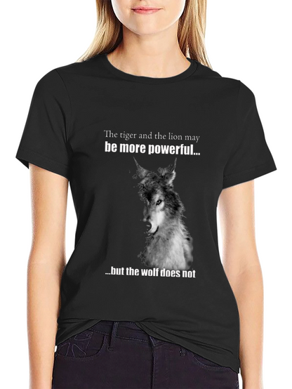 Wolf Graphic Print T-Shirt - Powerful Design