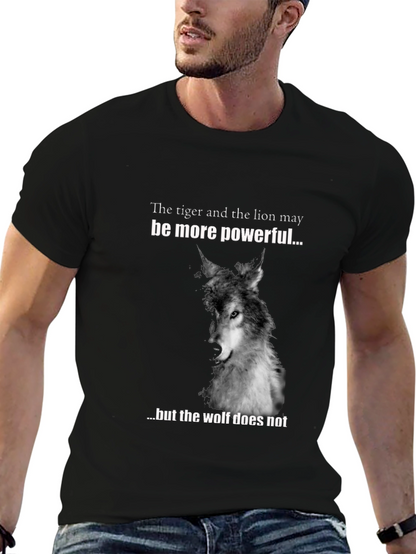 Wolf Graphic Print T-Shirt - Powerful Design