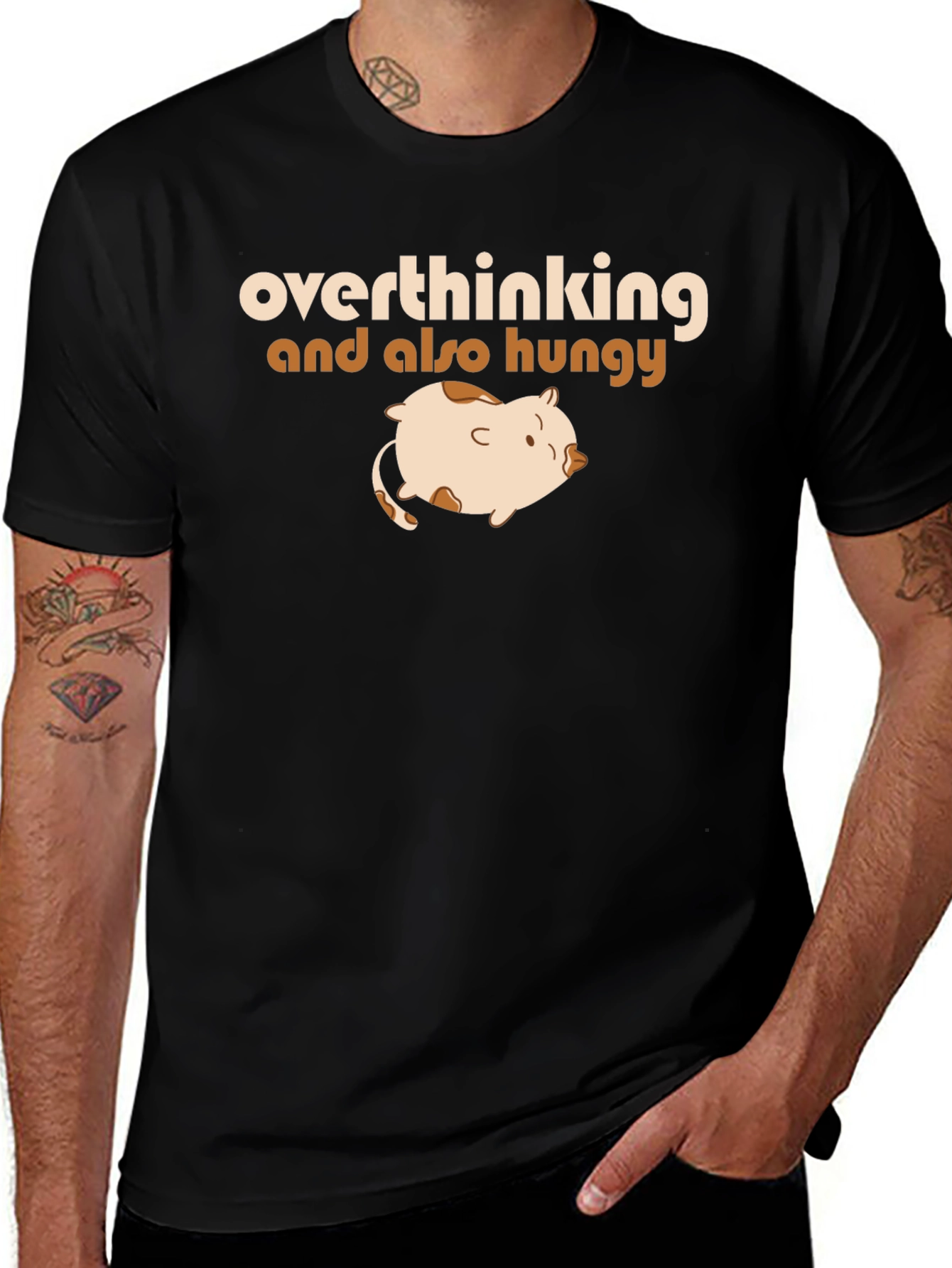 Overthinking & Hungry T-Shirt - Funny Graphic Tee