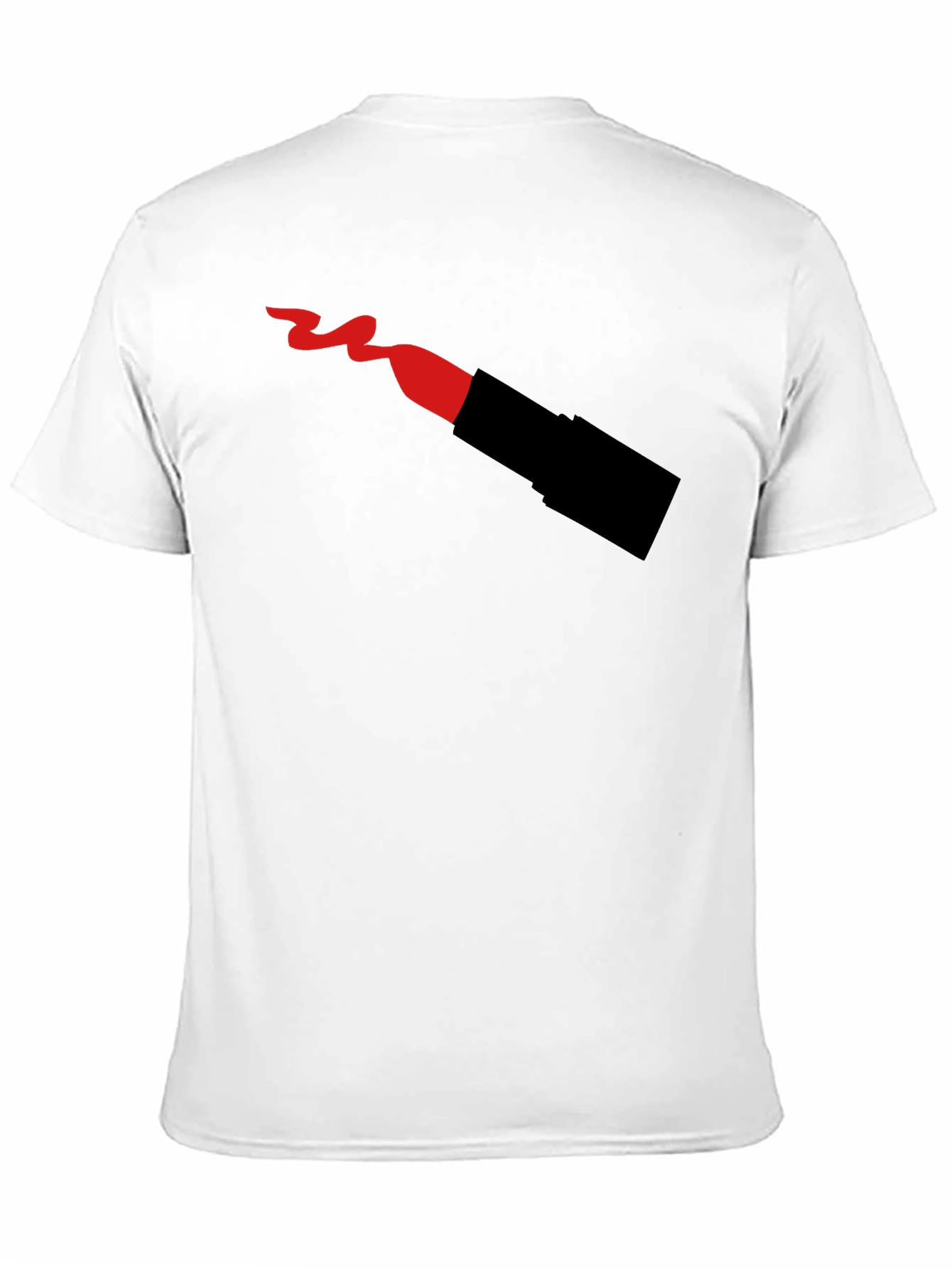 Lipstick T-Shirt - Black Crew Neck Graphic Tee