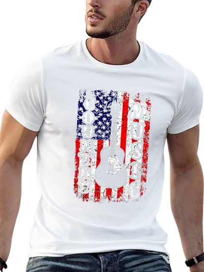 Country Music American Flag Graphic Tee