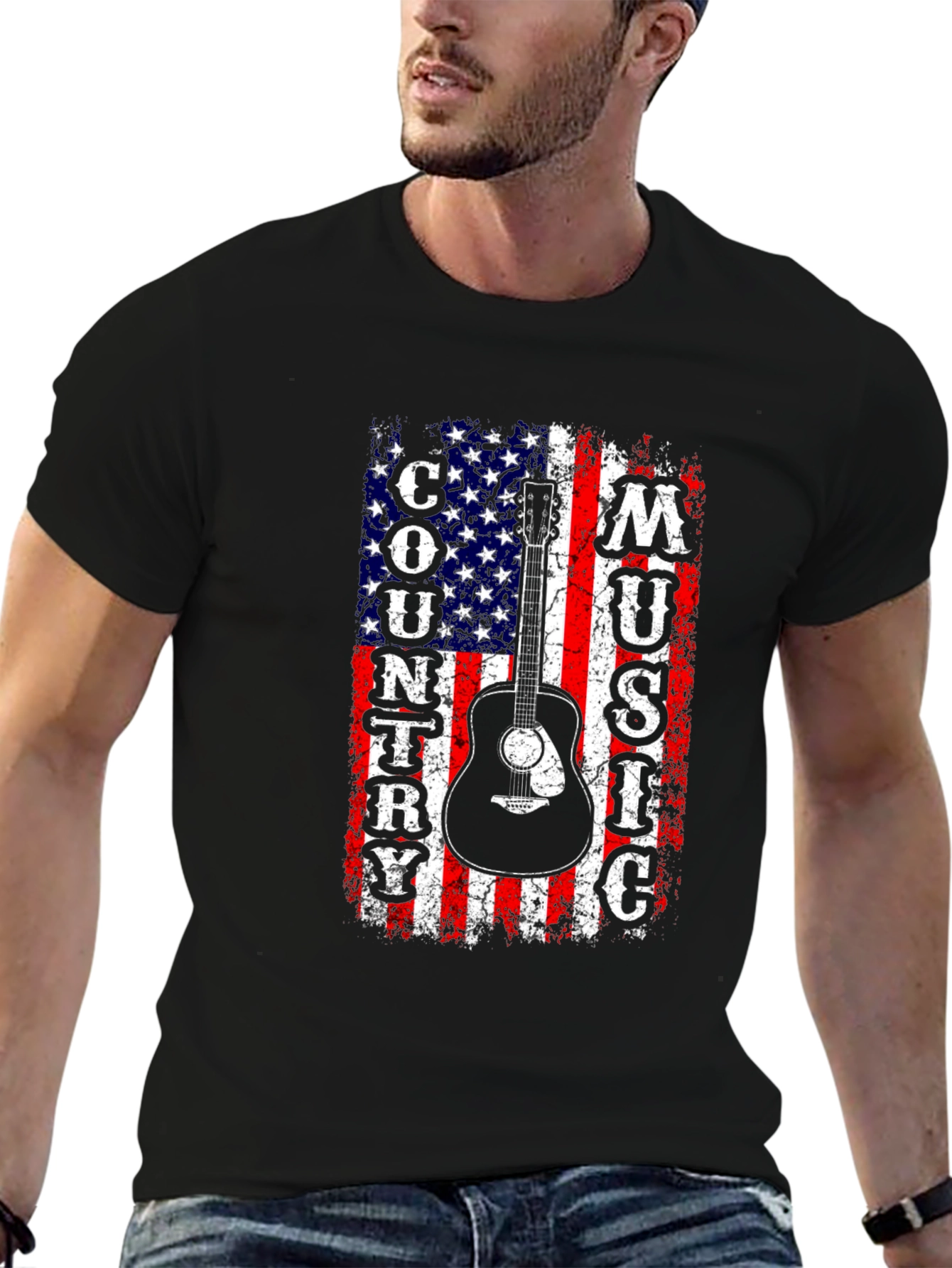 Country Music American Flag Graphic Tee