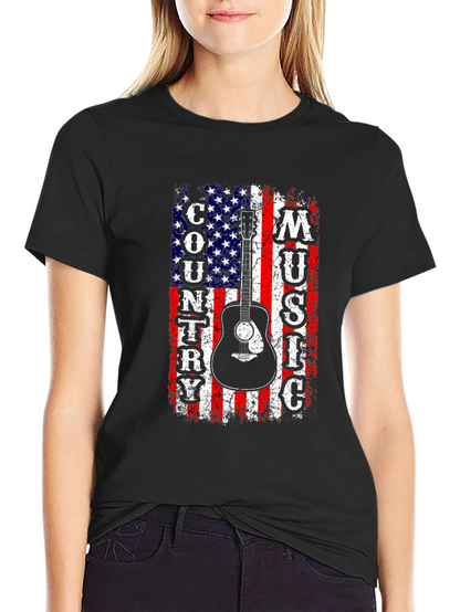 Country Music American Flag Graphic Tee