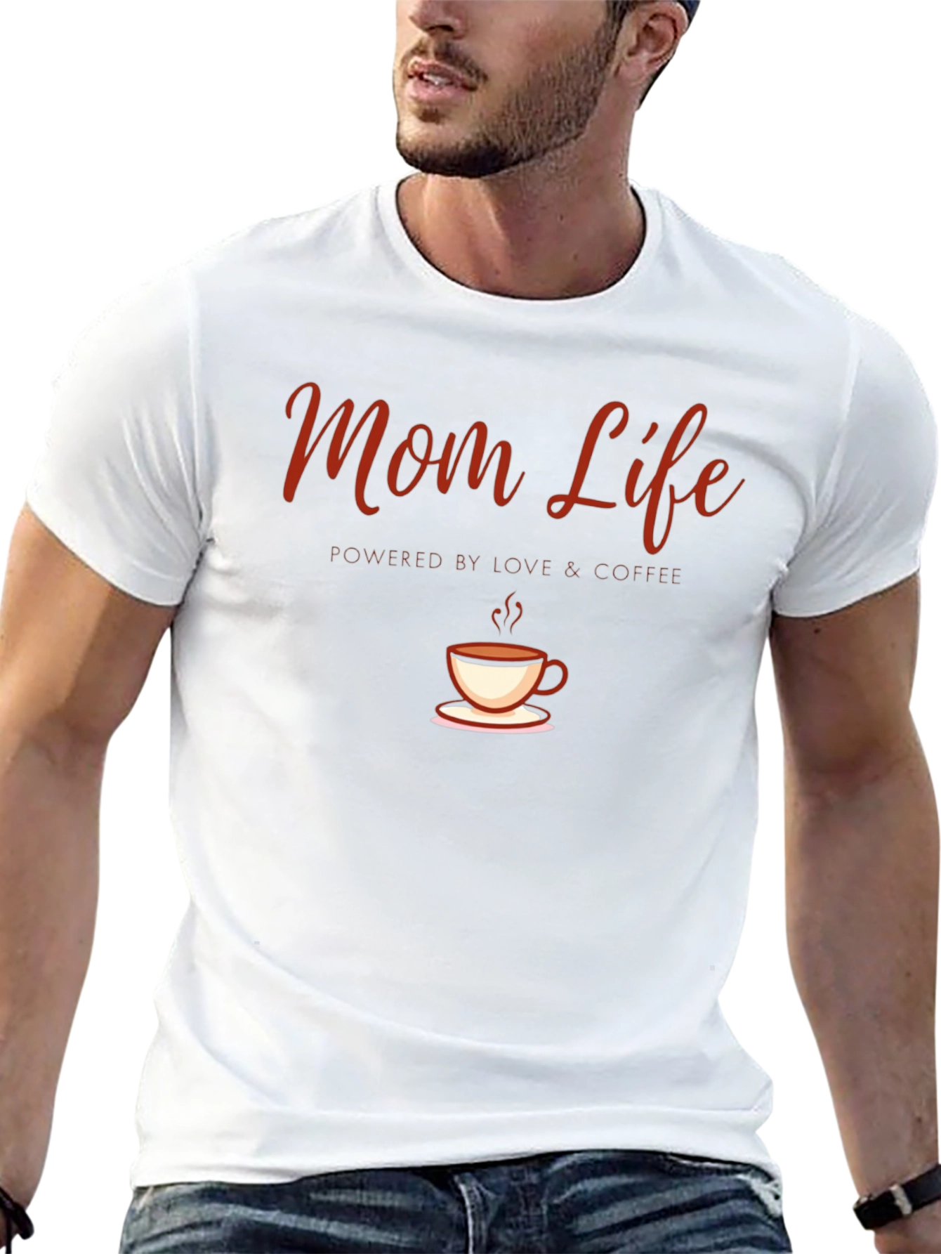 Mom Life Coffee T-Shirt - Powered by Love