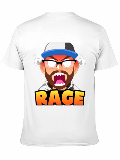 RAGE Cartoon Graphic T-Shirt - Black