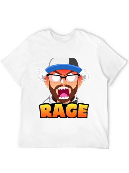 RAGE Cartoon Graphic T-Shirt - Black
