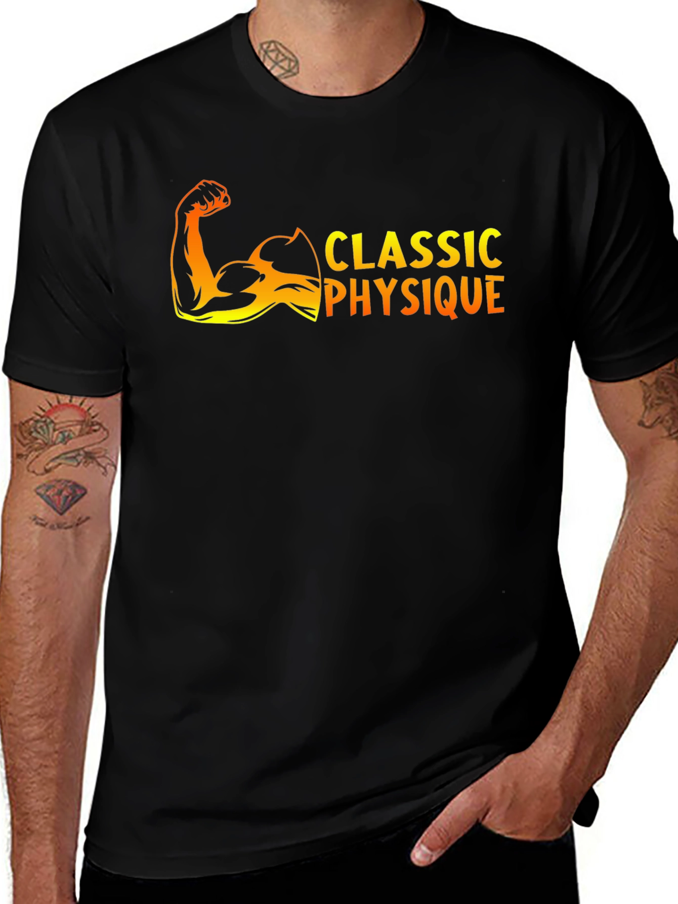 Classic Physique Graphic T-Shirt - Black