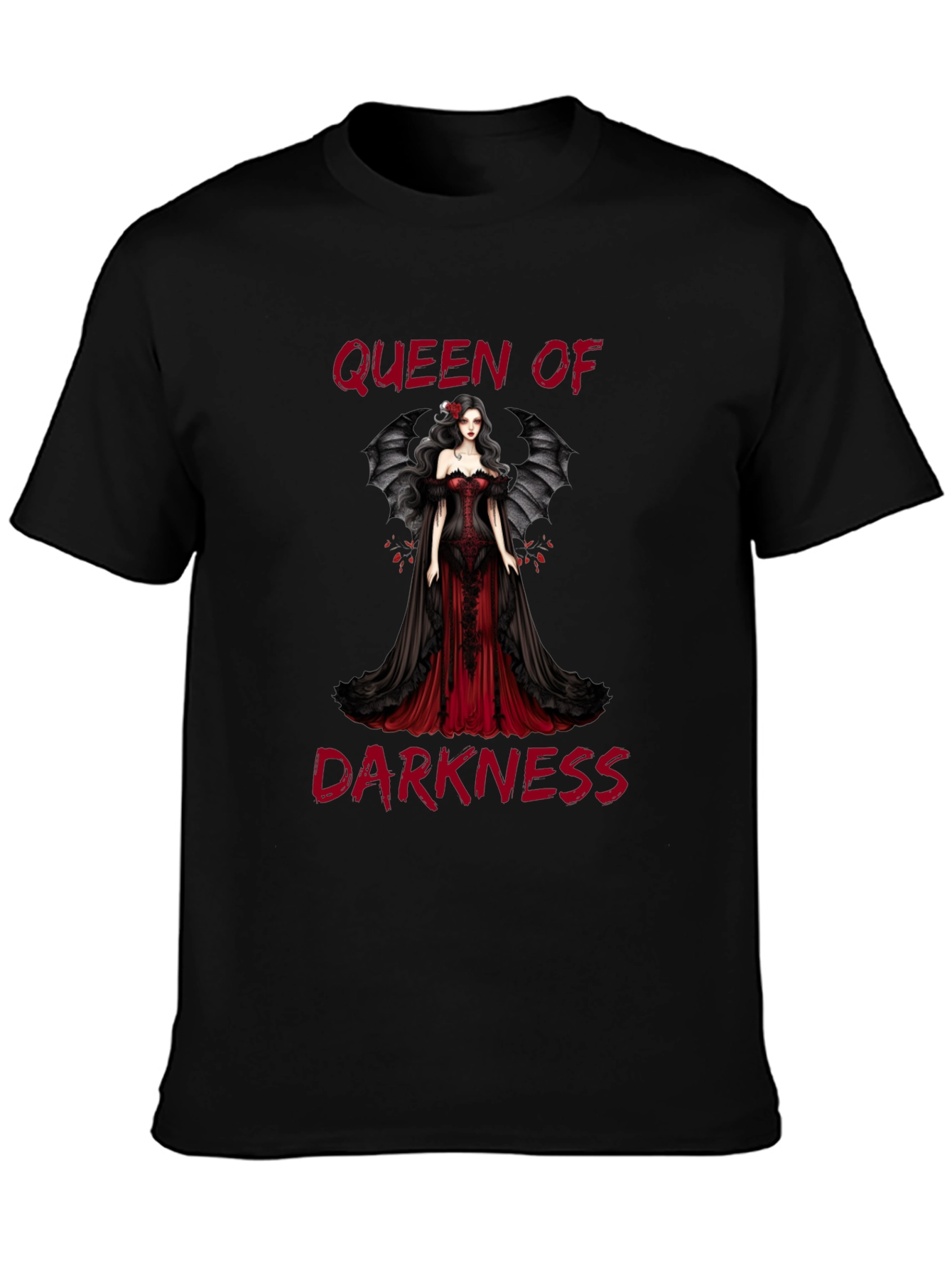 Queen of Darkness Graphic Tee - Gothic Fashion