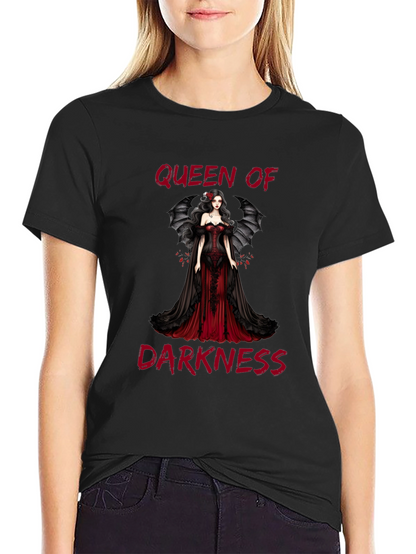 Queen of Darkness Graphic Tee - Gothic Fashion