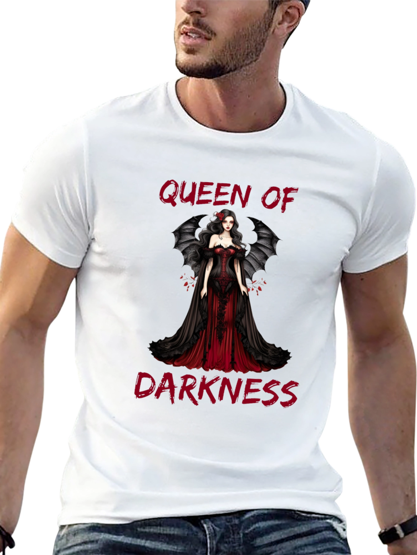 Queen of Darkness Graphic Tee - Gothic Fashion
